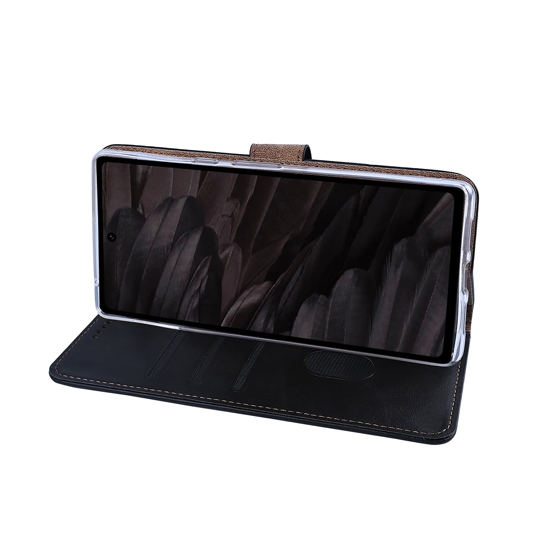 Rixus Bookcase For Google Pixel 7A Black