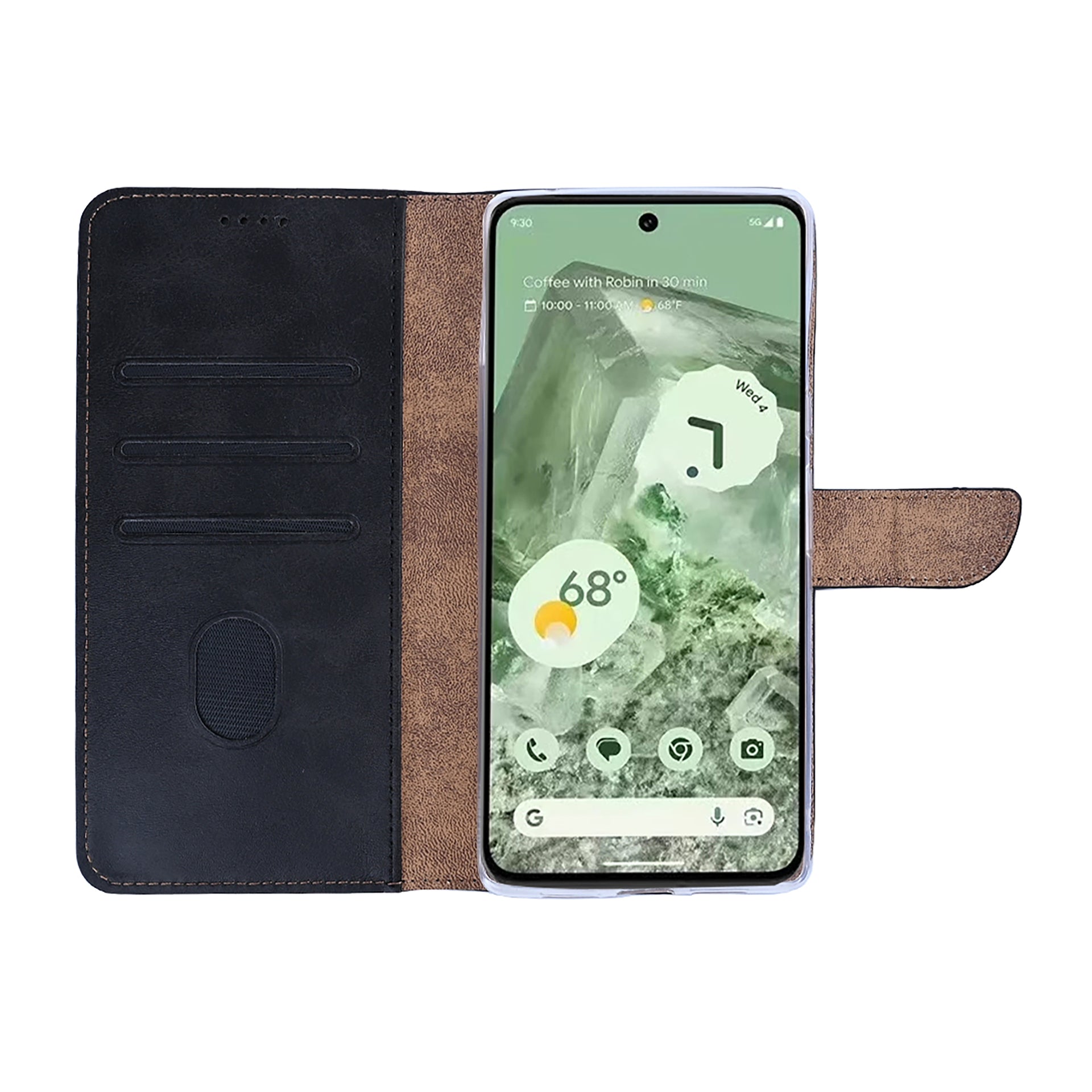 Rixus Bookcase For Google Pixel 8A Black