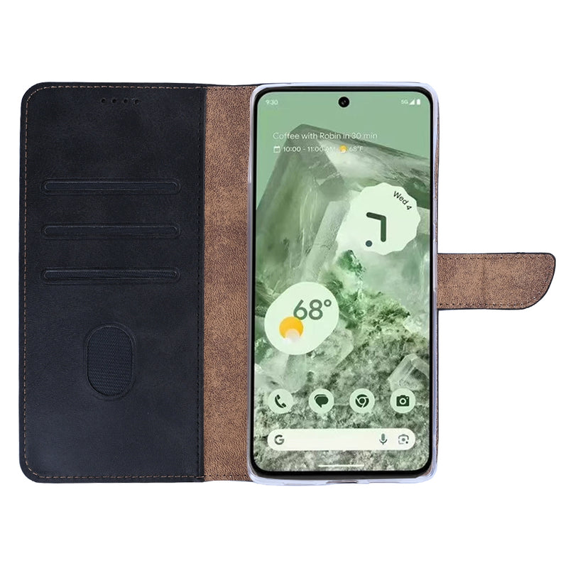 Rixus Bookcase For Google Pixel 8A Black