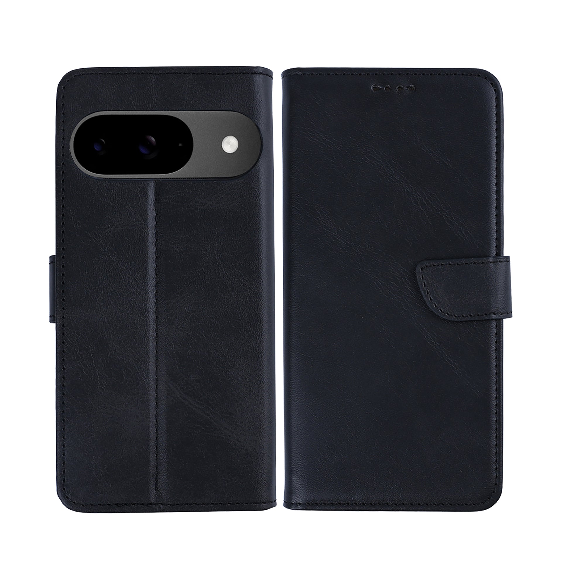 Rixus Bookcase For Google Pixel 9 Black