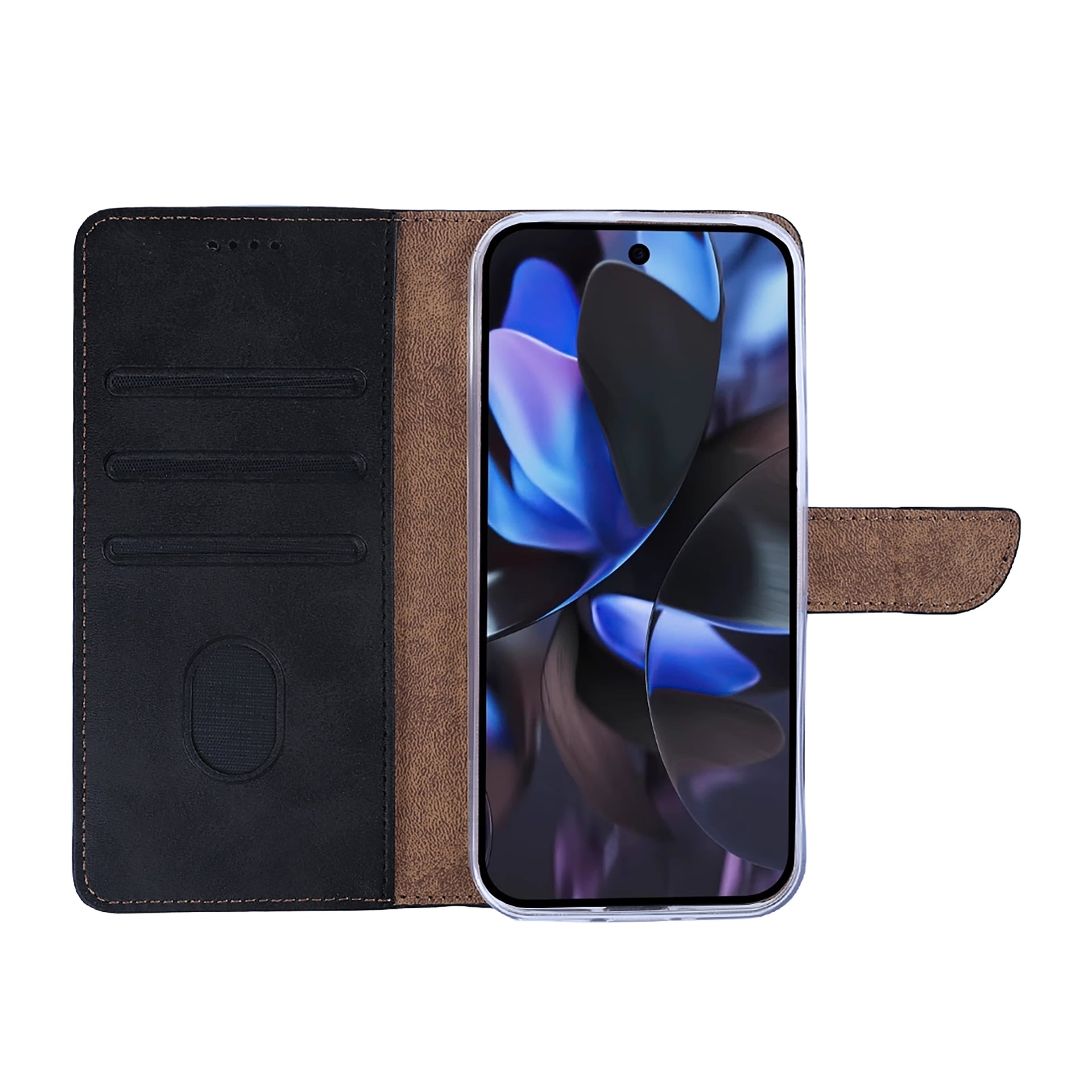 Rixus Bookcase For Google Pixel 9 Pro Black