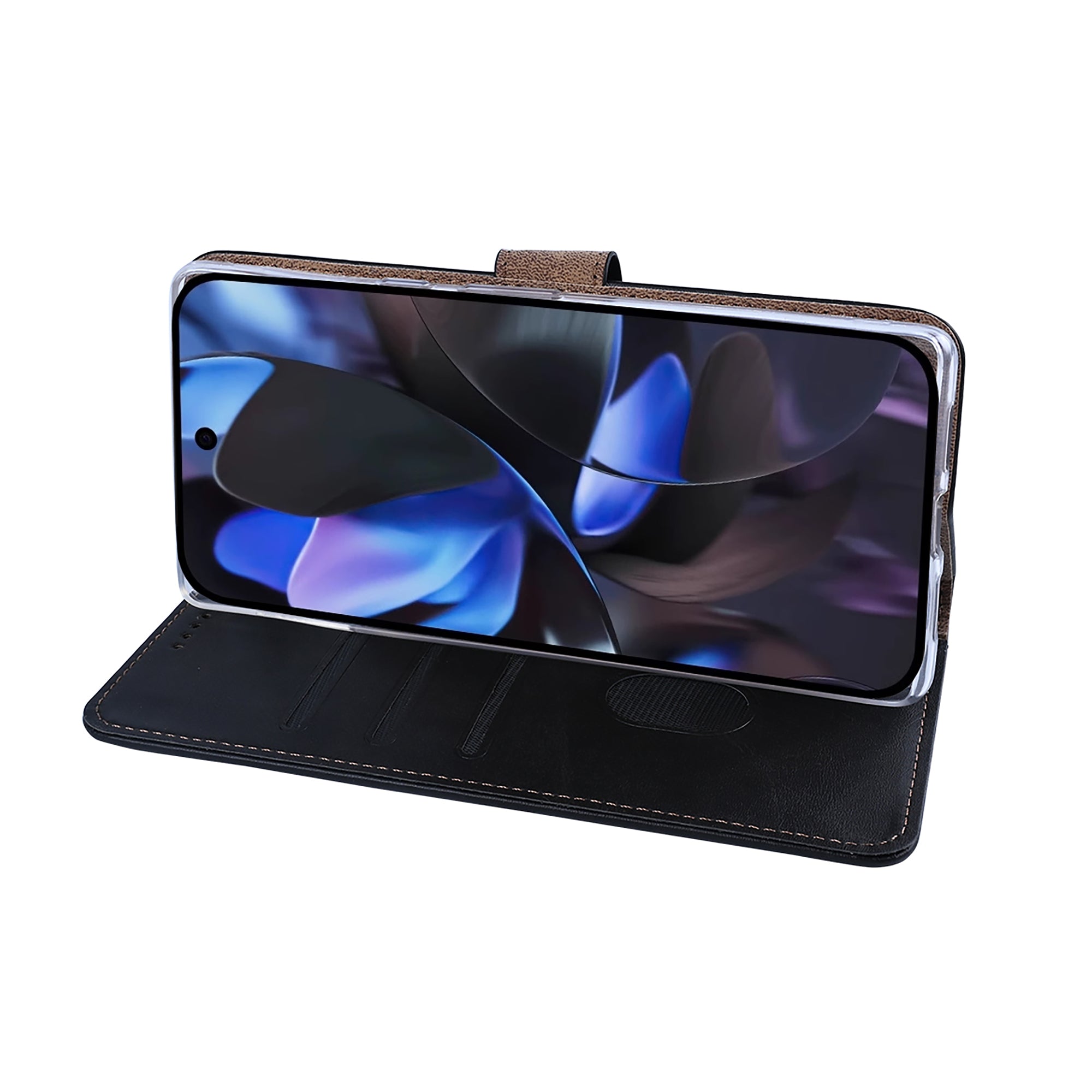 Rixus Bookcase For Google Pixel 9 Pro Black