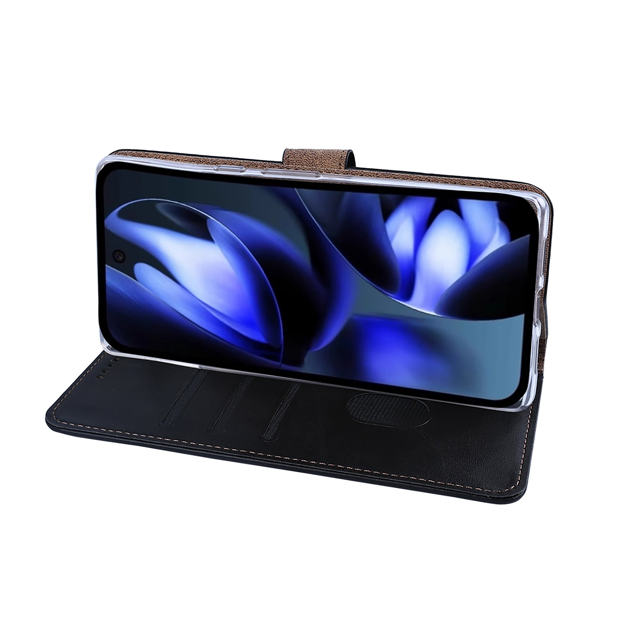 Rixus Bookcase For Google Pixel 9A Black