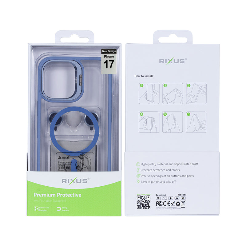 Rixus Classic 03 Case With MagSafe For Apple iPhone 17 Light Blue