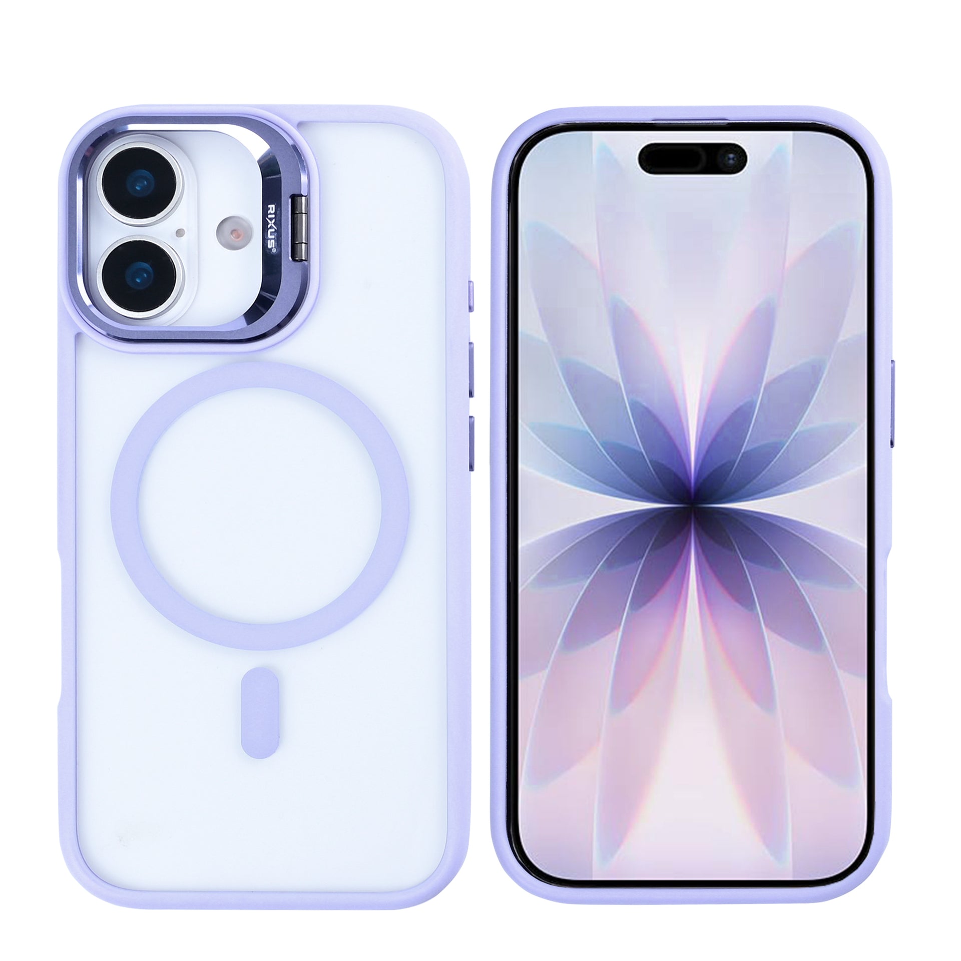 Rixus Classic 03 Case With MagSafe Compatible For Apple iPhone 17 Light Purple