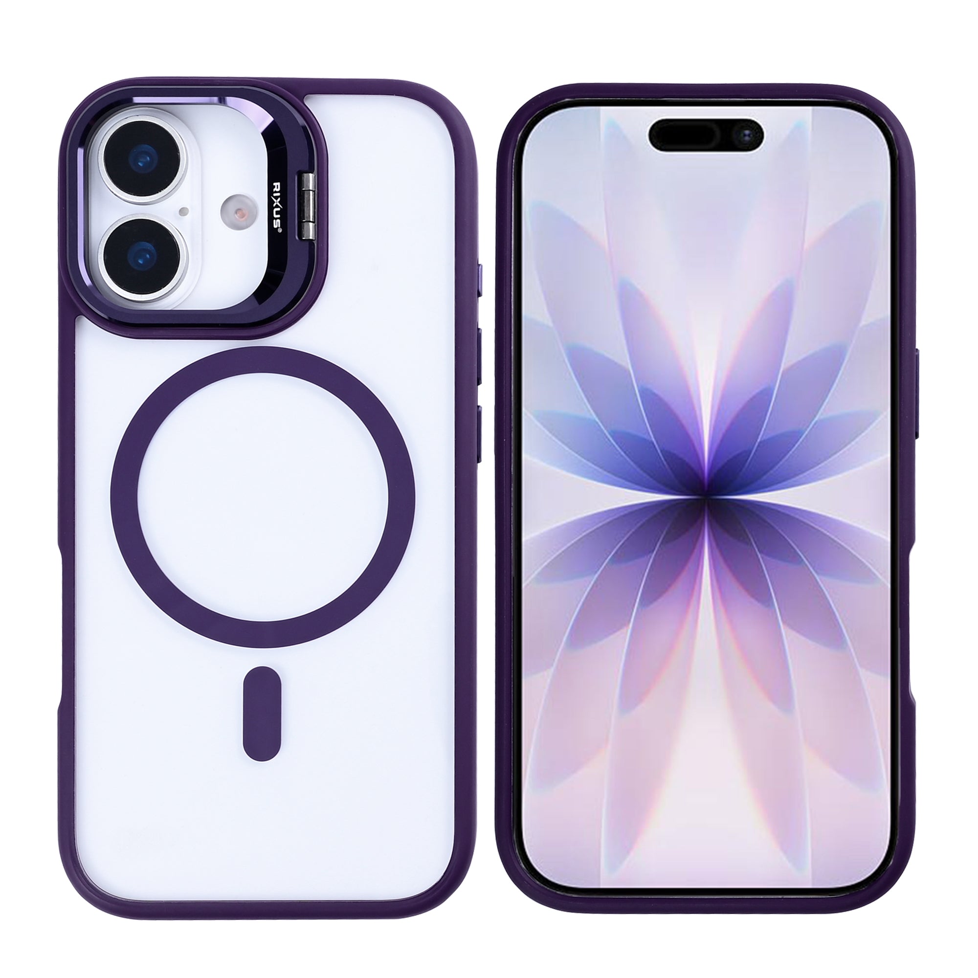 Rixus Classic 03 Case With MagSafe Compatible For Apple iPhone 17 Deep Purple