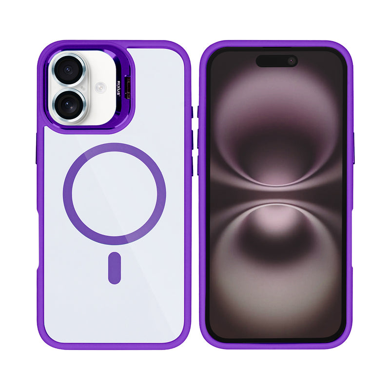 Rixus Classic 03 Case With MagSafe For iPhone 17 Deep Purple