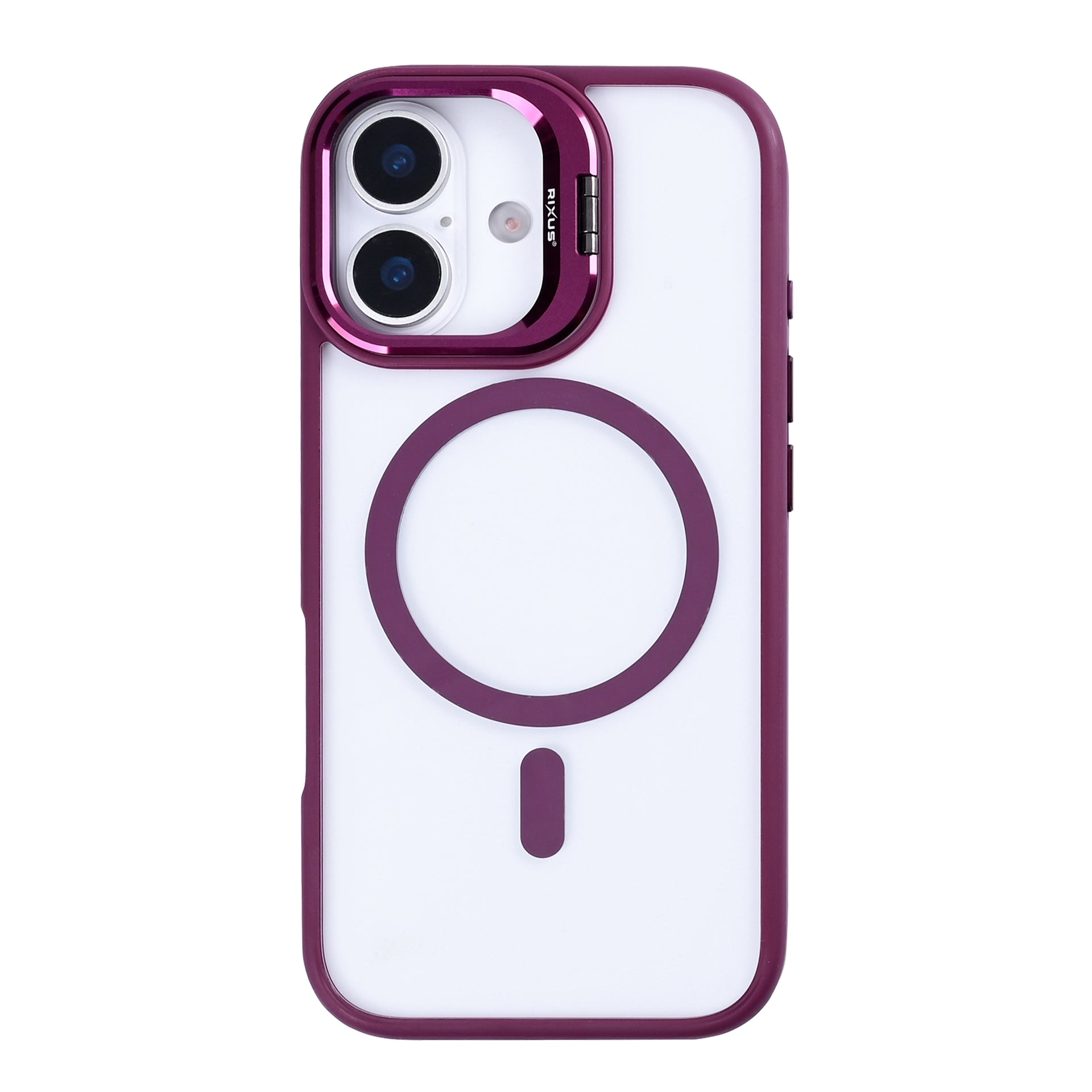 Rixus Classic 03 Case With MagSafe Compatible For Apple iPhone 17 Dark Pink