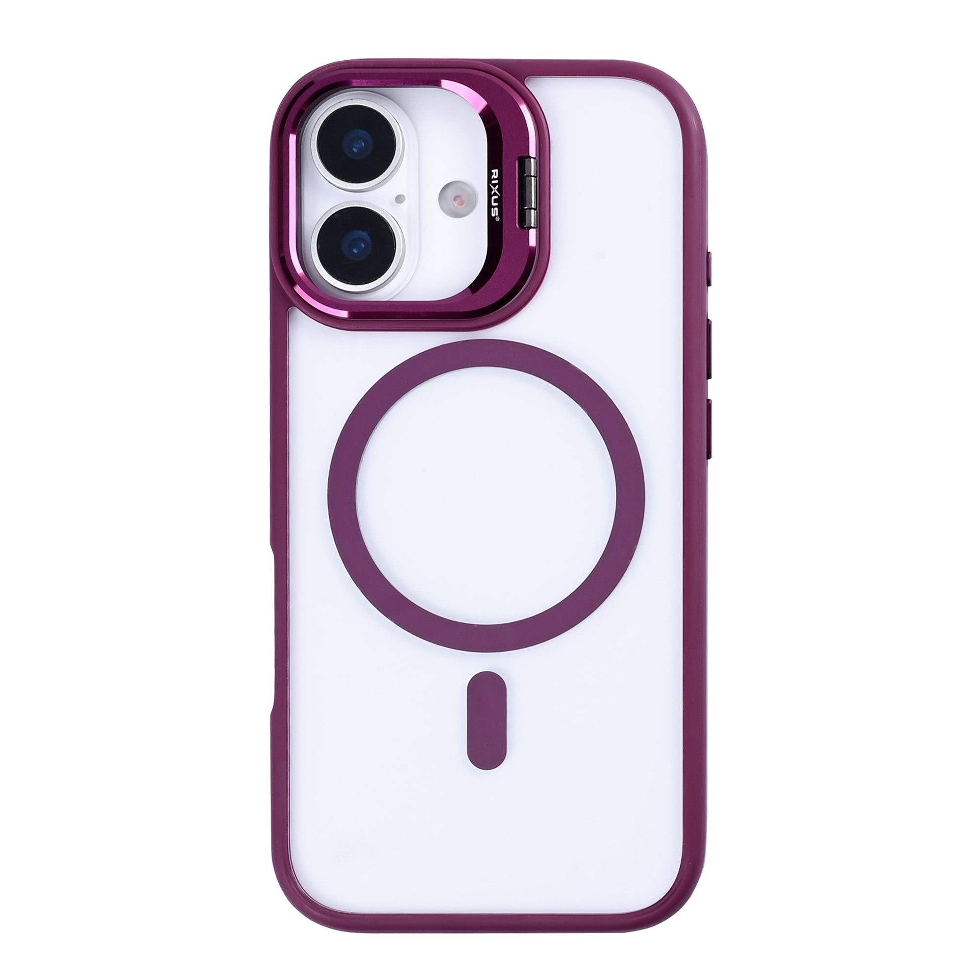 Rixus Classic 03 Case With MagSafe Compatible For Apple iPhone 17 Dark Pink