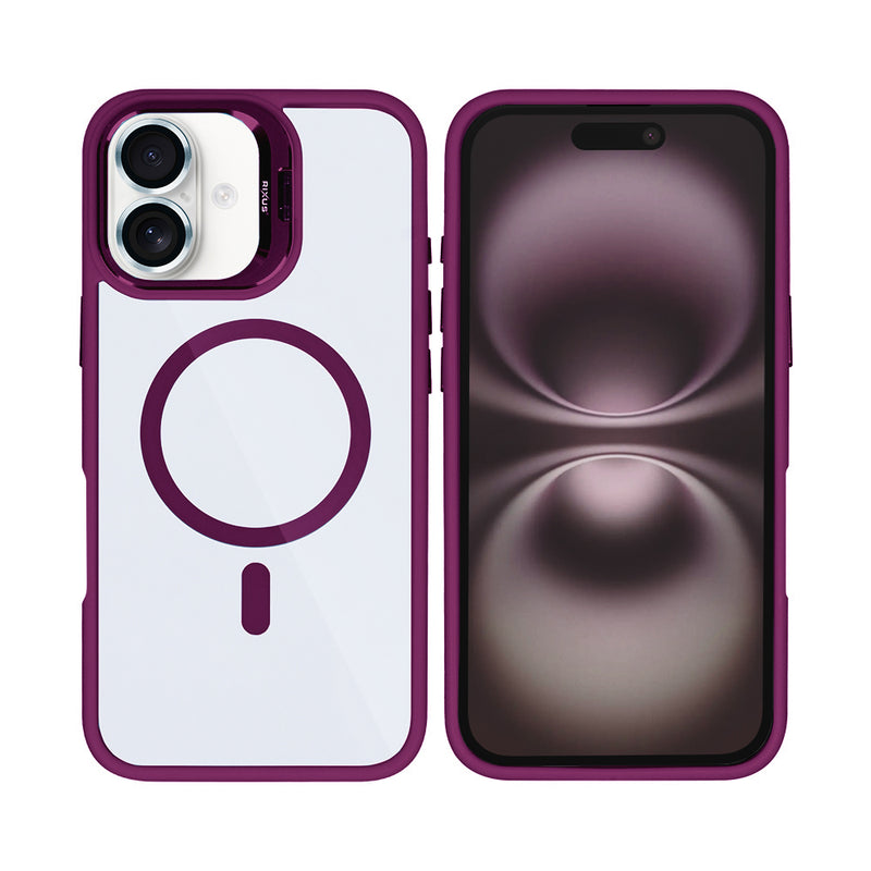 Rixus Classic 03 Case With MagSafe For iPhone 17 Dark Pink