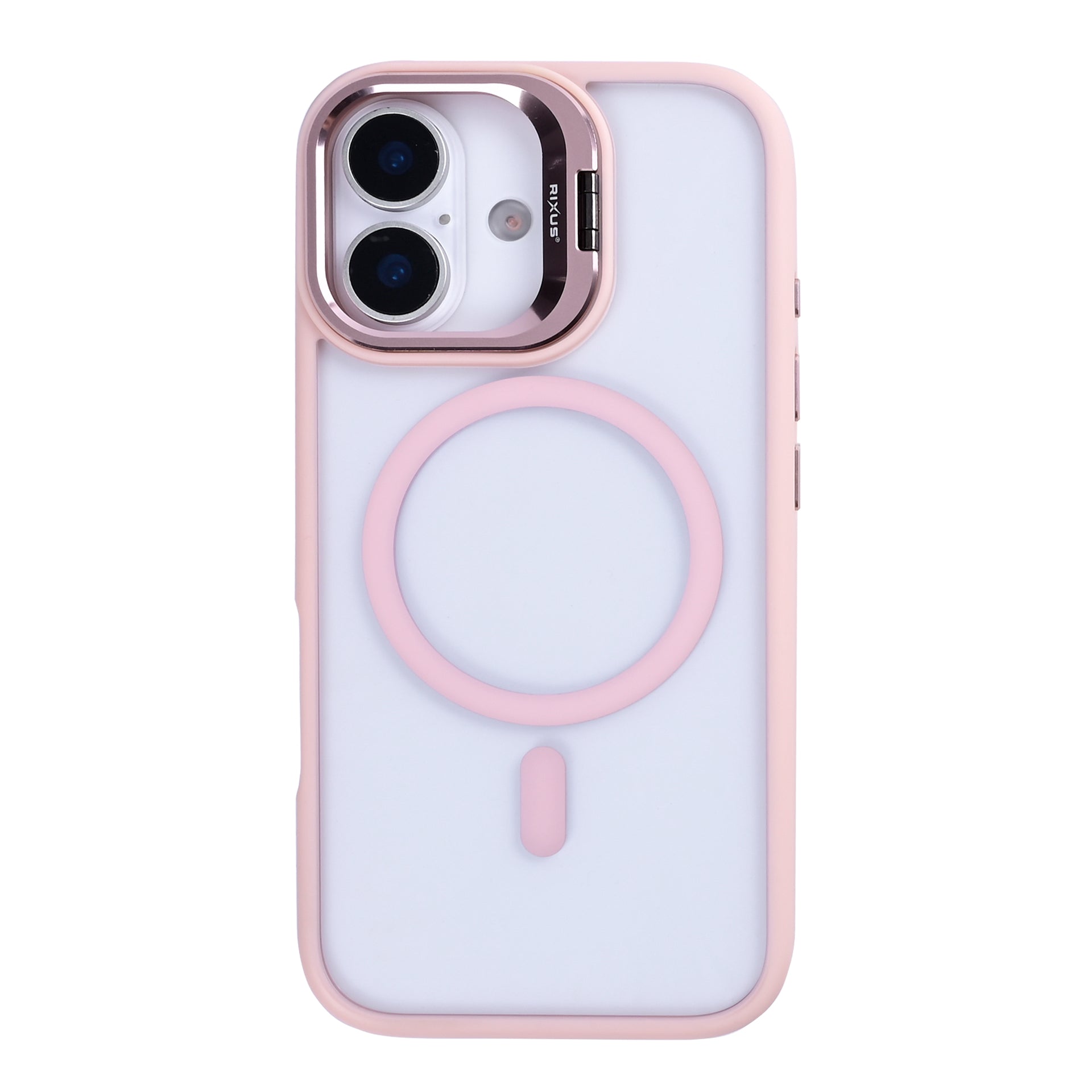 Rixus Classic 03 Case With MagSafe Compatible For Apple iPhone 17 Light Pink
