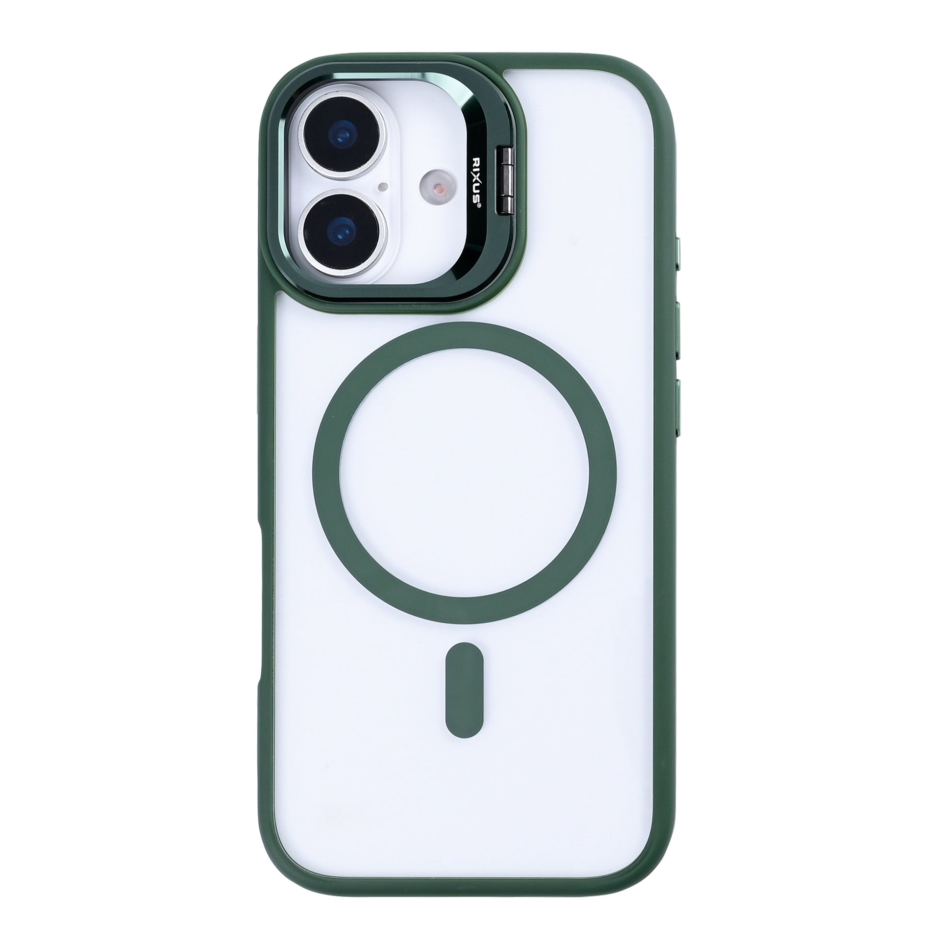 Rixus Classic 03 Case With MagSafe Compatible For Apple iPhone 17 Dark Green