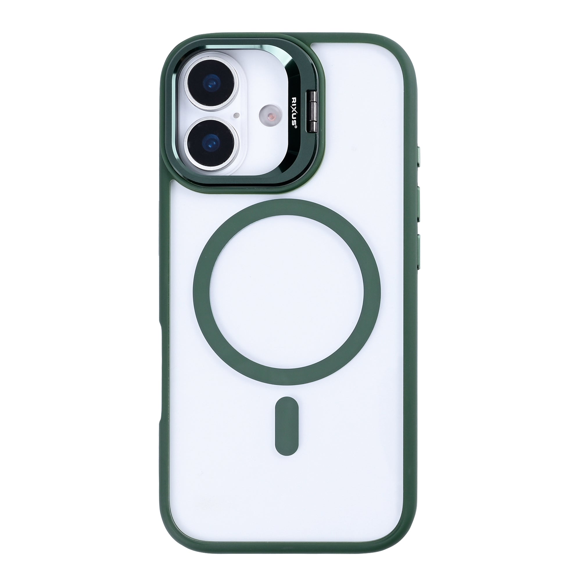 Rixus Classic 03 Case With MagSafe Compatible For Apple iPhone 17 Dark Green