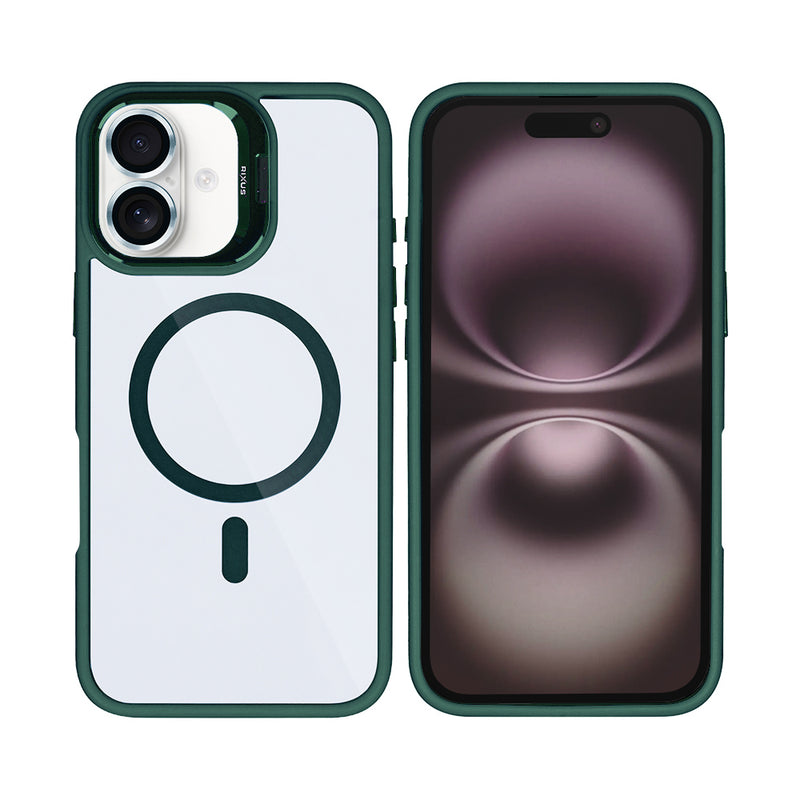 Rixus Classic 03 Case With MagSafe For iPhone 17 Dark Green