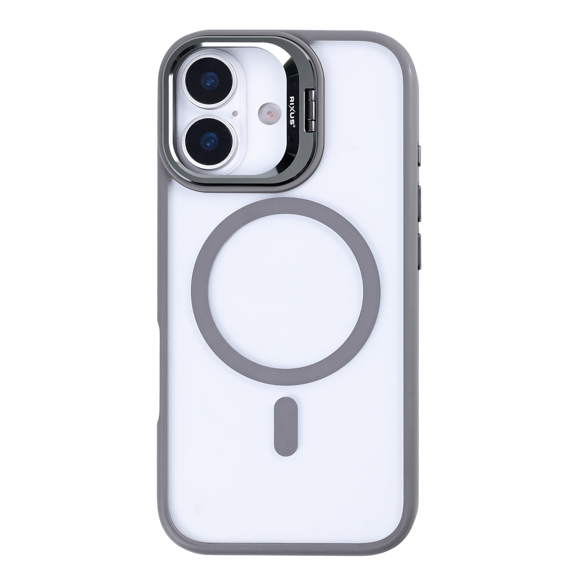 Rixus Classic 03 Case With MagSafe Compatible For Apple iPhone 17 Titanium Grey