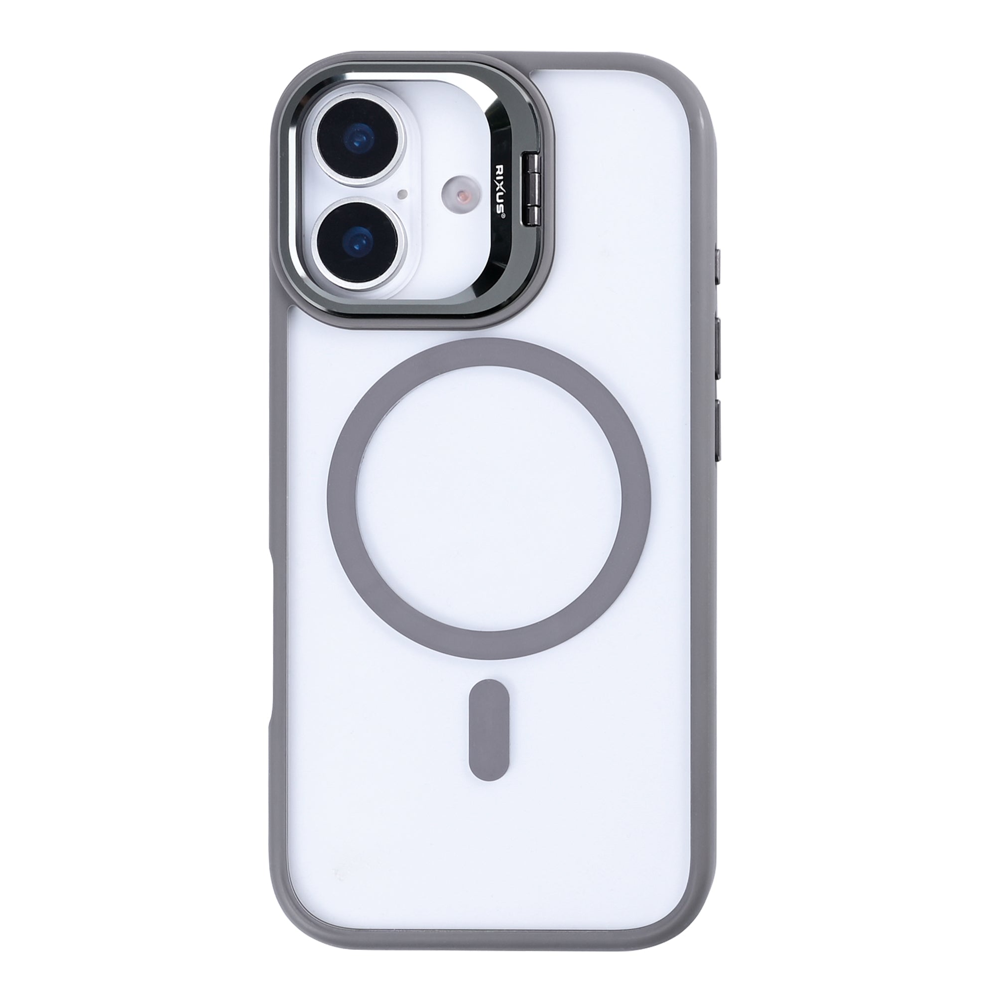 Rixus Classic 03 Case With MagSafe Compatible For Apple iPhone 17 Titanium Grey