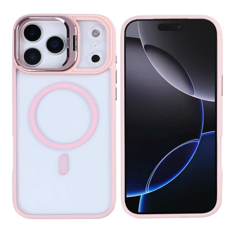 Rixus Classic 03 Case With MagSafe For iPhone 17 Pro Light Pink