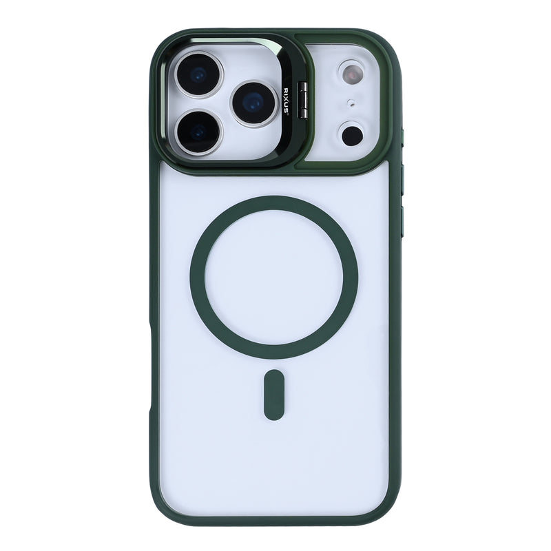 Rixus Classic 03 Case With MagSafe For iPhone 17 Pro Dark Green
