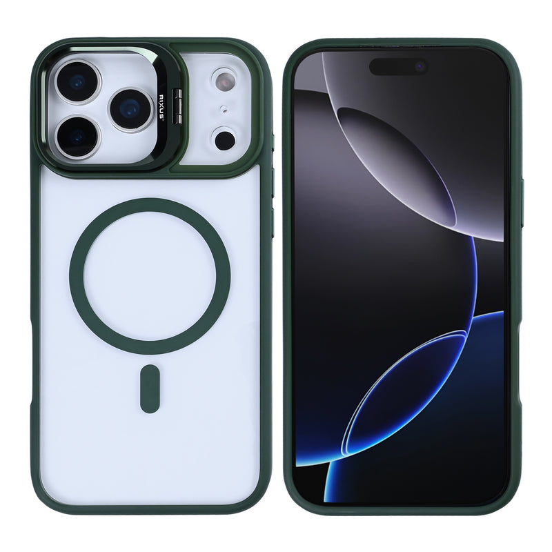 Rixus Classic 03 Case With MagSafe For iPhone 17 Pro Dark Green