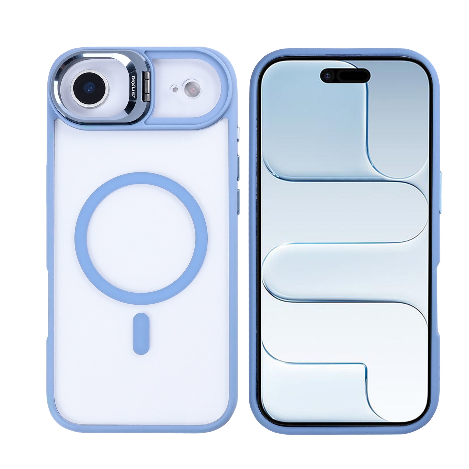Rixus Classic 03 Case With MagSafe Compatible For Apple iPhone 17 Air Light Blue