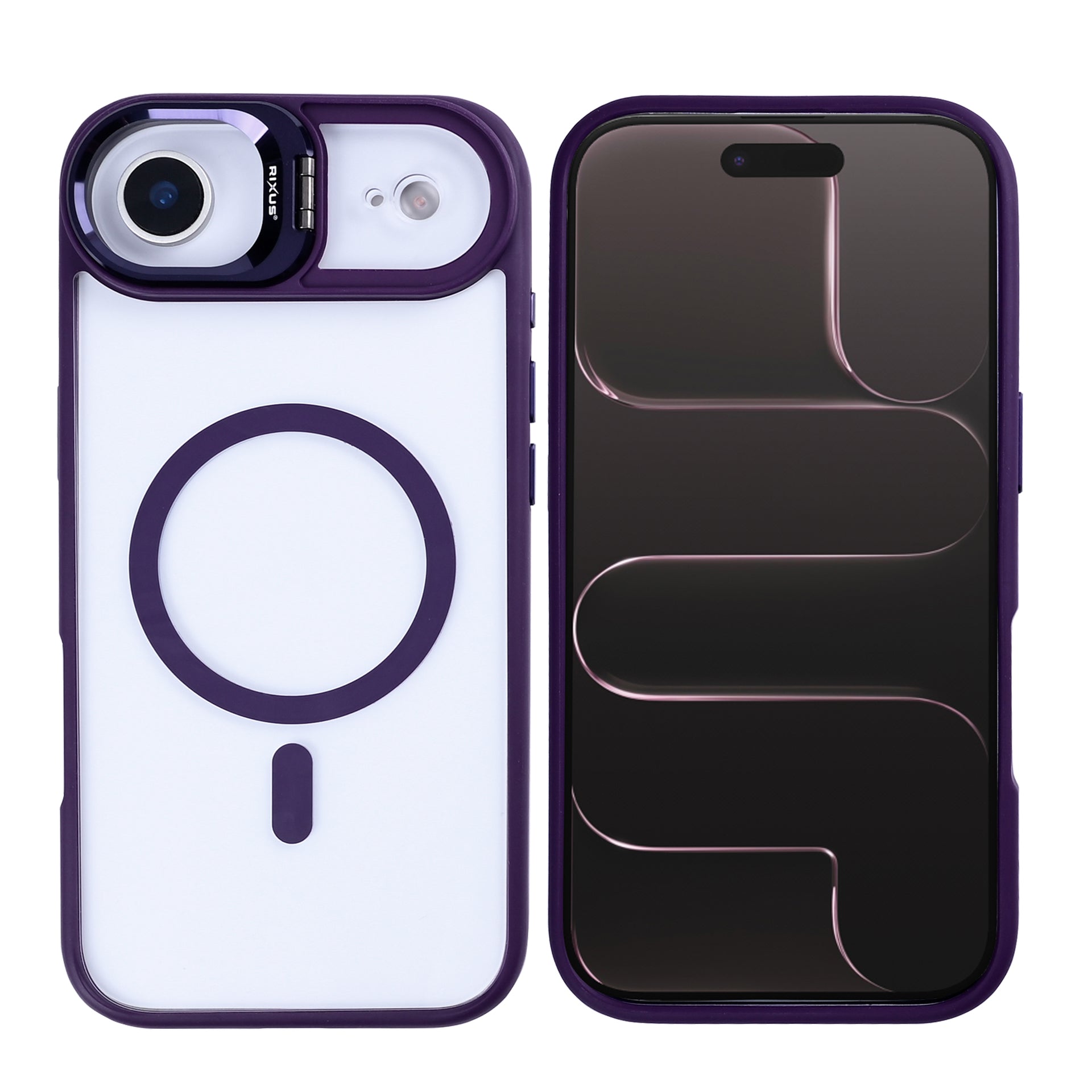Rixus Classic 03 Case With MagSafe Compatible For Apple iPhone 17 Air Deep Purple