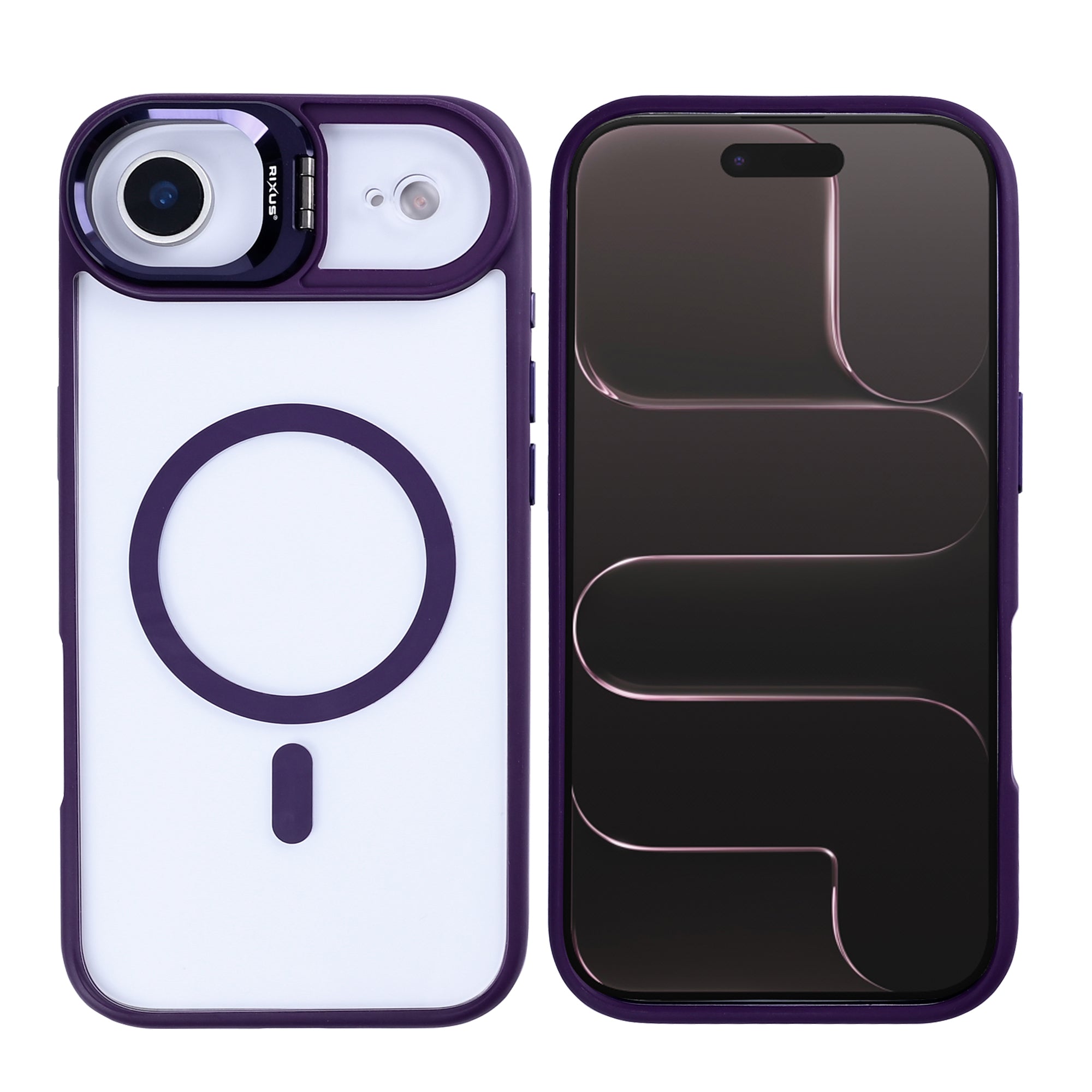 Rixus Classic 03 Case With MagSafe Compatible For Apple iPhone 17 Air Deep Purple
