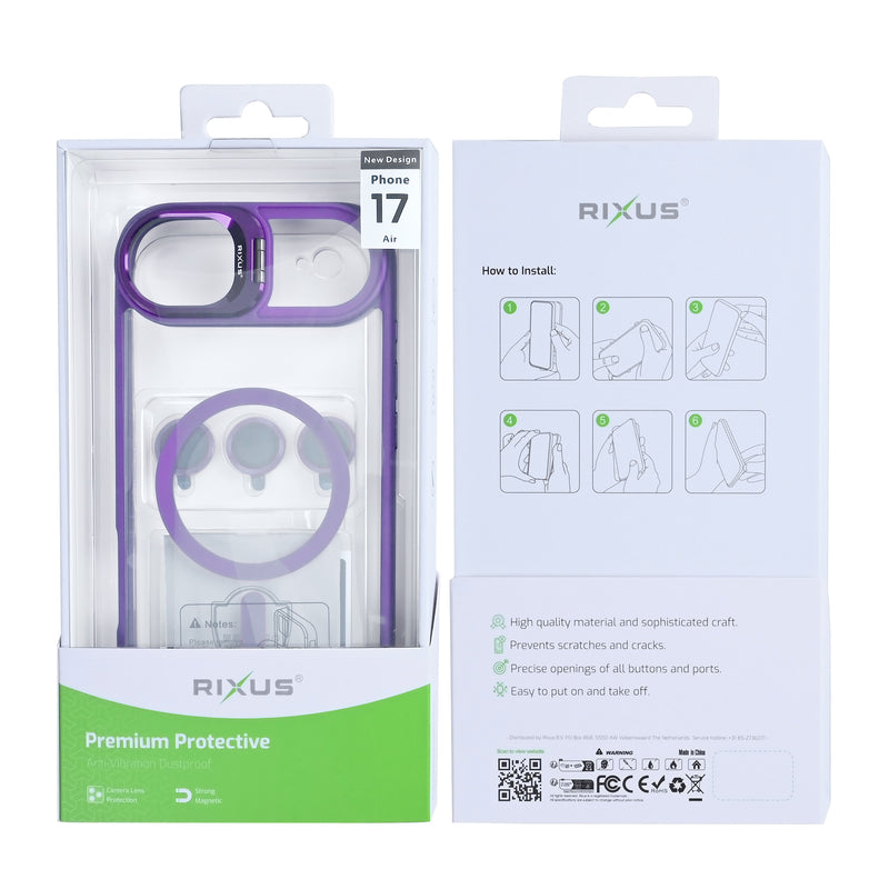 Rixus Classic 03 Case With MagSafe For iPhone 17 Air Deep Purple