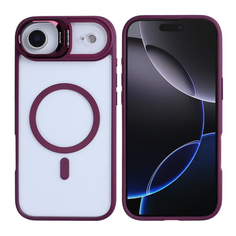 Rixus Classic 03 Case With MagSafe For iPhone 17 Air Dark Pink