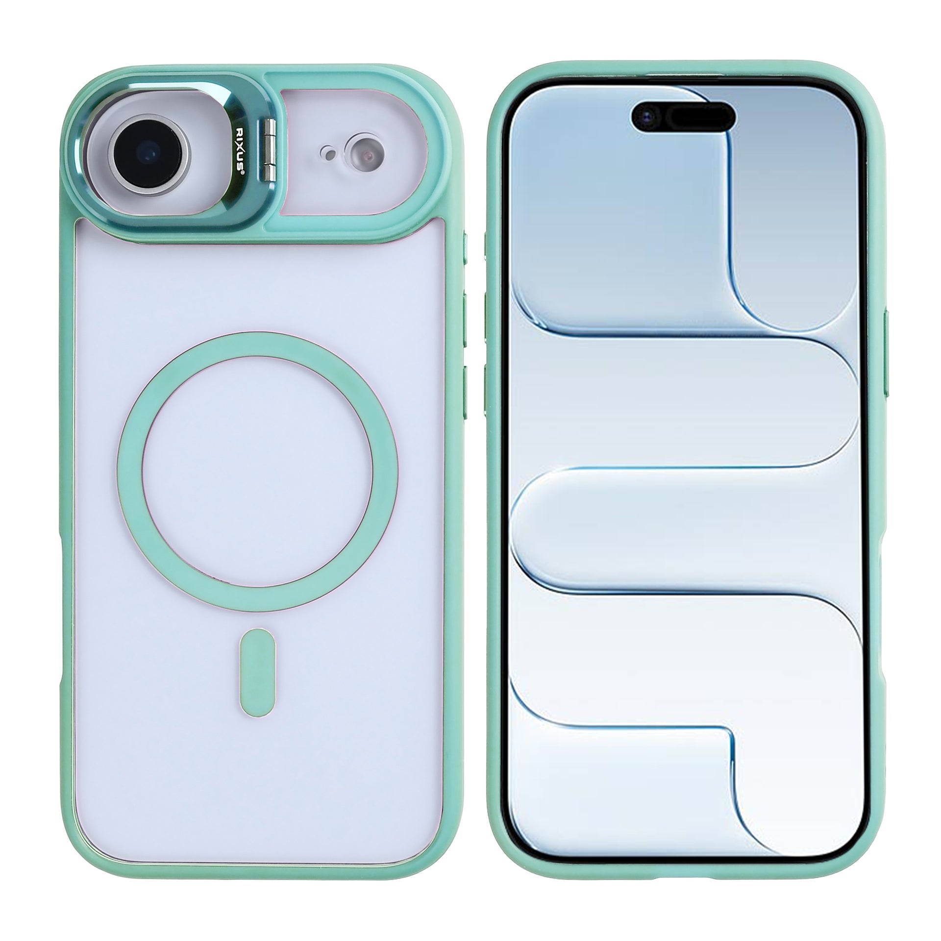 Rixus Classic 03 Case With MagSafe Compatible For Apple iPhone 17 Air Light Green