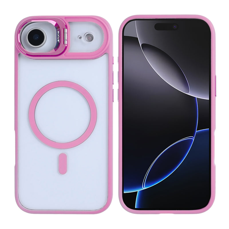 Rixus Classic 03 Case With MagSafe For iPhone 17 Air Light Pink