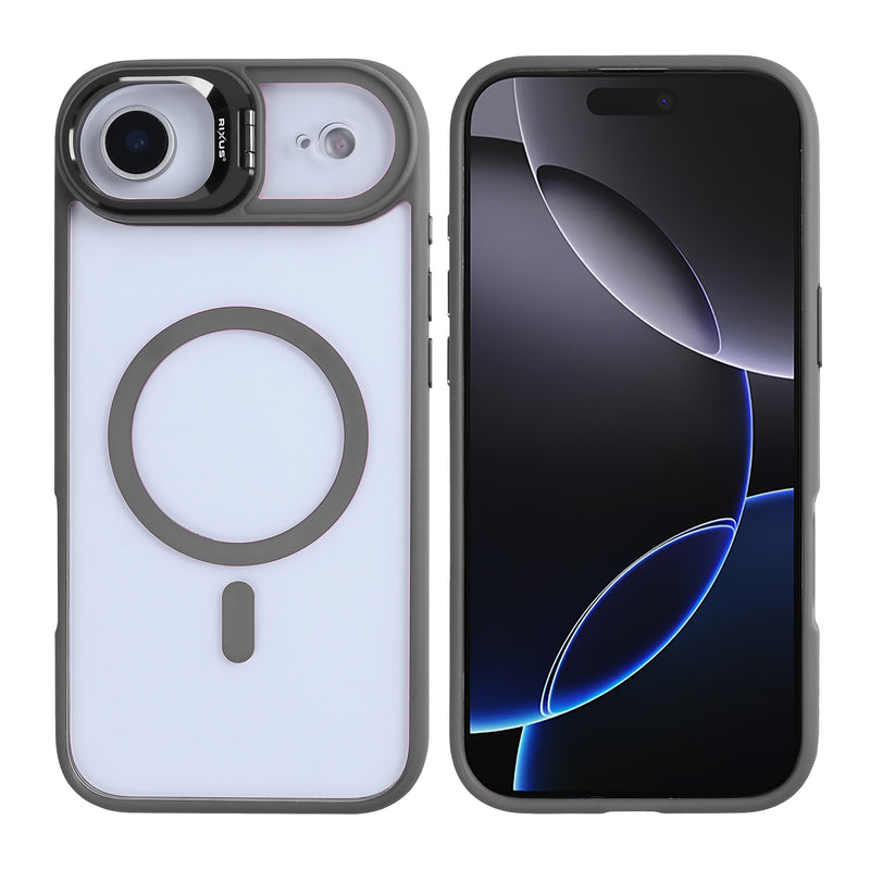 Rixus Classic 03 Case With MagSafe For iPhone 17 Air Titanium Grey