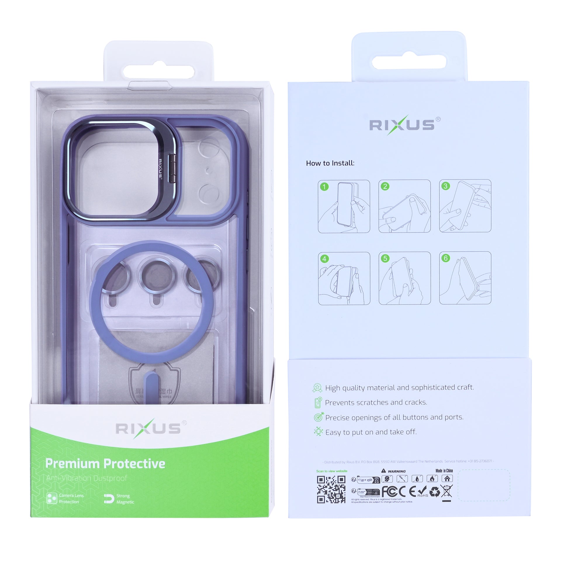Rixus Classic 03 Case With MagSafe Compatible For Apple iPhone 17 Pro Max Light Blue