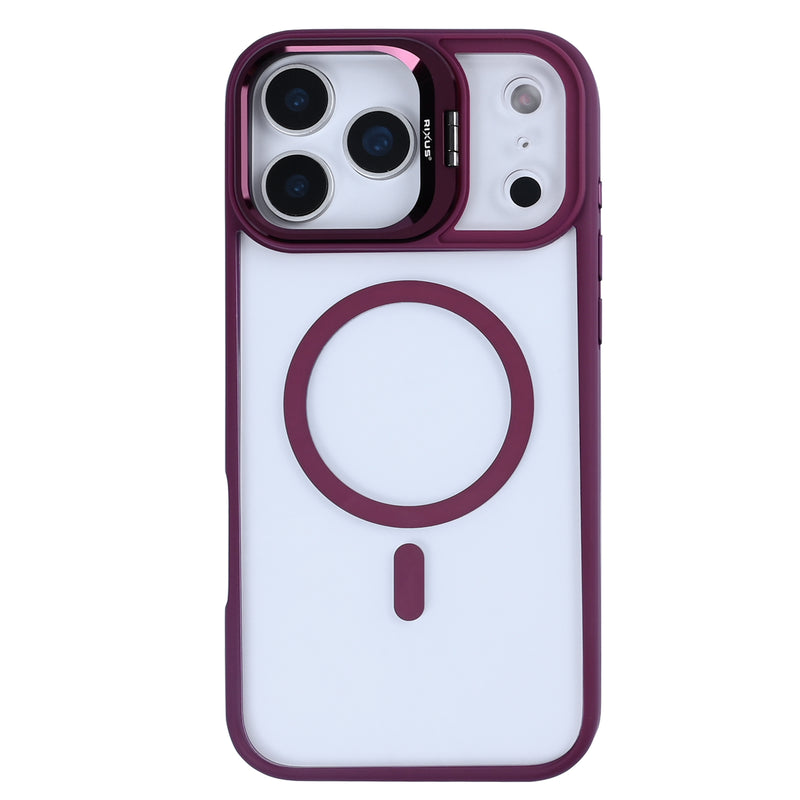 Rixus Classic 03 Case With MagSafe For iPhone 17 Pro Max Dark Pink