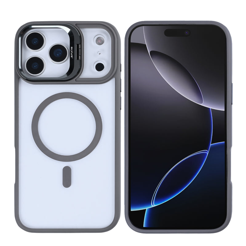 Rixus Classic 03 Case With MagSafe For Apple iPhone 17 Pro Max Titanium Grey