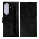 Rixus Wallet Case With Pen Holder For Samsung Galaxy Z Fold 7 Black