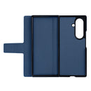 Rixus Wallet Case With Pen Holder For Samsung Galaxy Z Fold 7 Blue