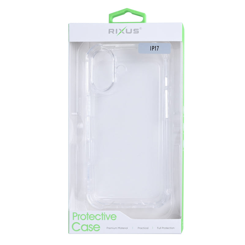 Rixus Anti-Burst Case For iPhone 17 Transparent