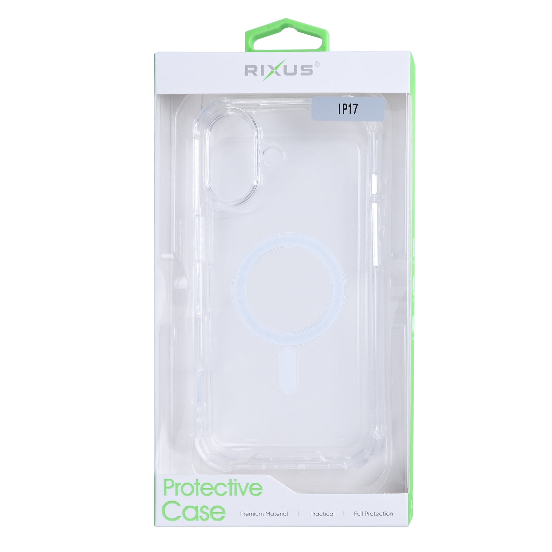 Rixus Anti-Burst Case With MagSafe Compatible For Apple iPhone 17 Transparent
