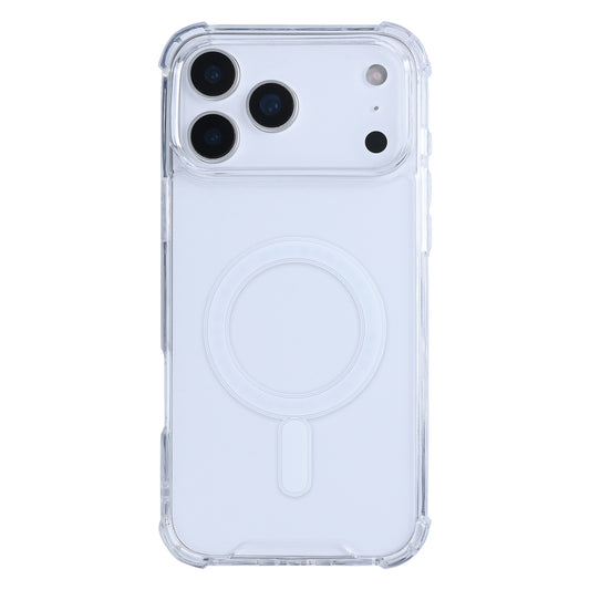 Rixus Anti-Burst Case With MagSafe Compatible For Apple iPhone 17 Pro Transparent