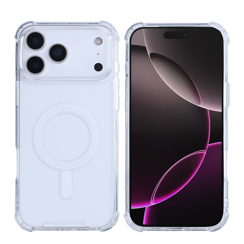 Rixus Anti-Burst Case With MagSafe For iPhone 17 Pro Transparent