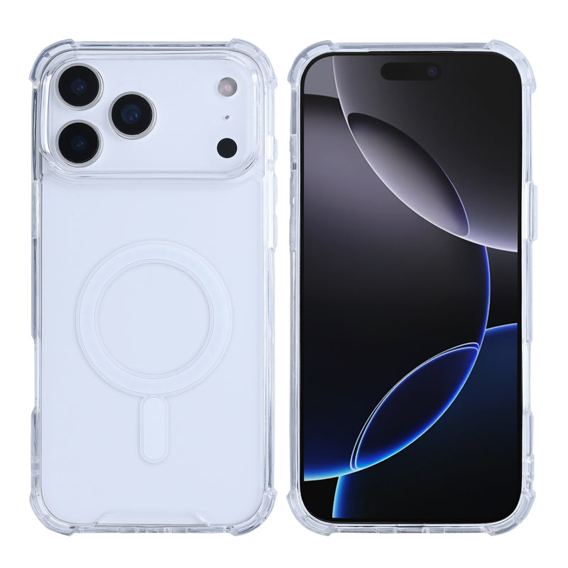 Rixus Anti-Burst Case With MagSafe For iPhone 17 Pro Max Transparent