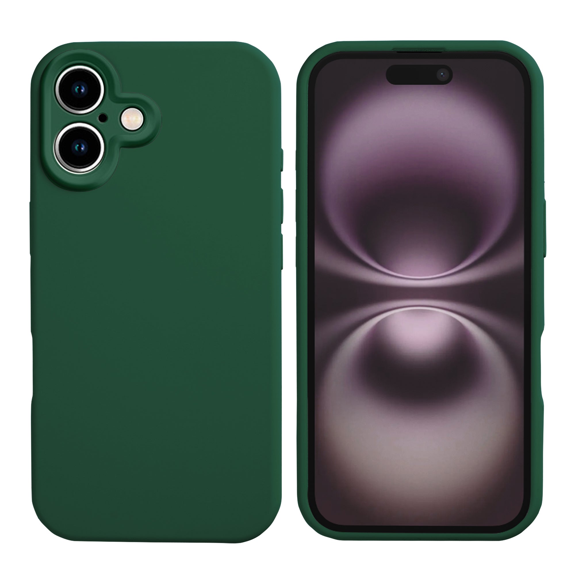 Rixus Soft TPU Phone Case For Apple iPhone 17 Dark Green
