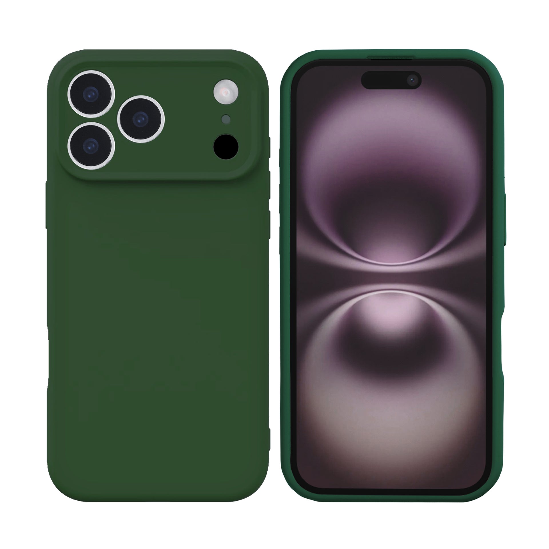 Rixus Soft TPU Phone Case For Apple iPhone 17 Pro Dark Green