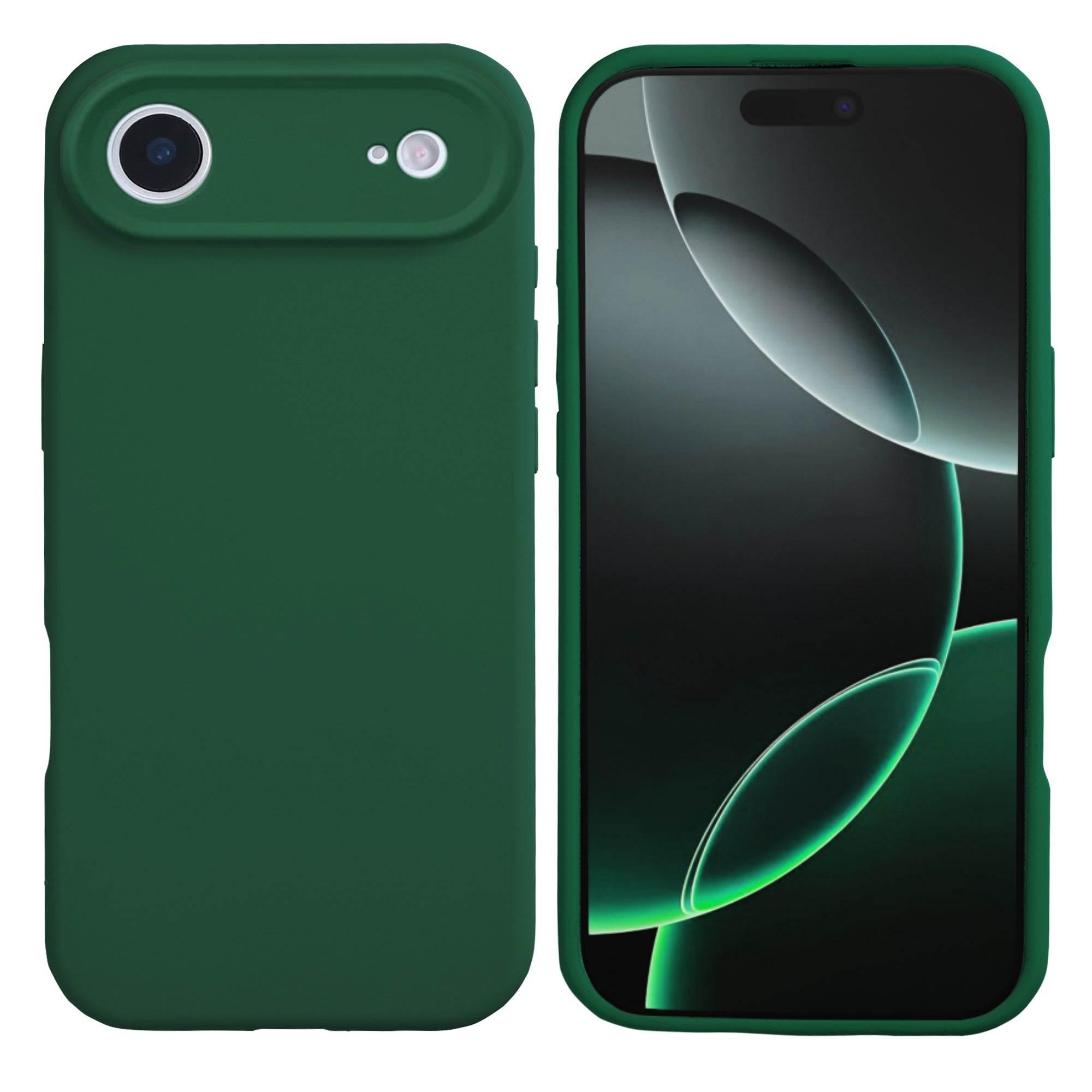 Rixus Soft TPU Phone Case For Apple iPhone 17 Air Dark Green