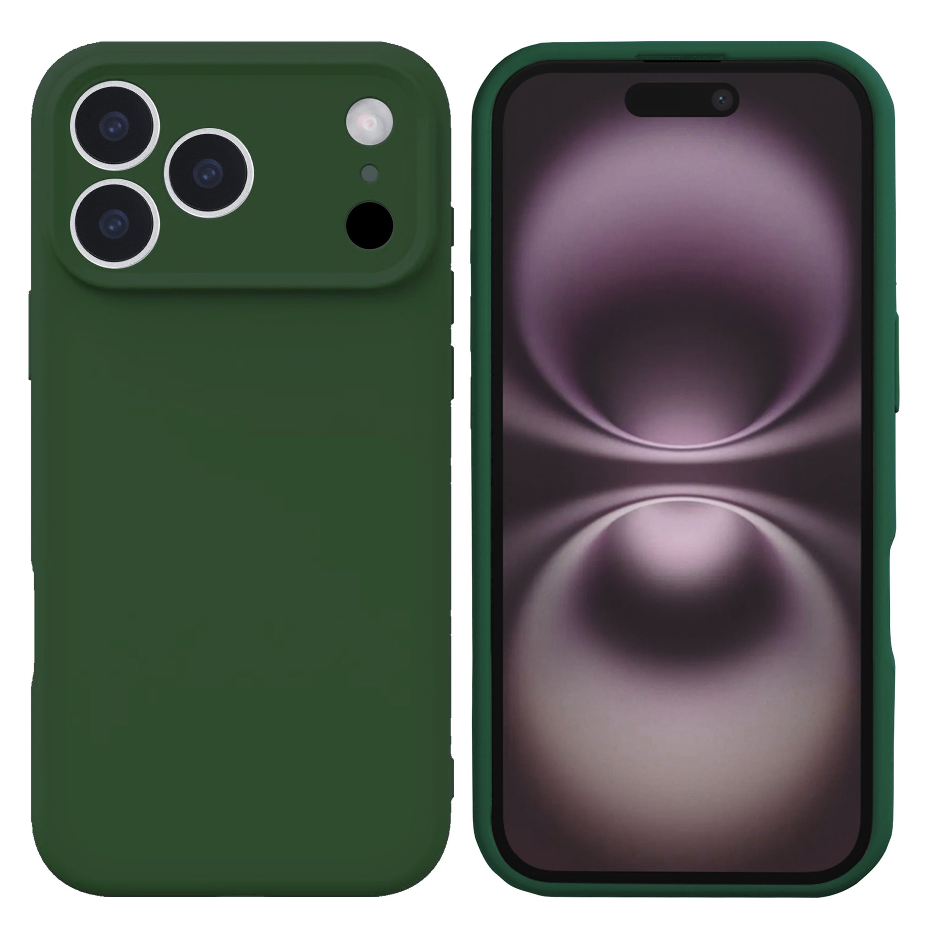 Rixus Soft TPU Phone Case For Apple iPhone 17 Pro Max Dark Green