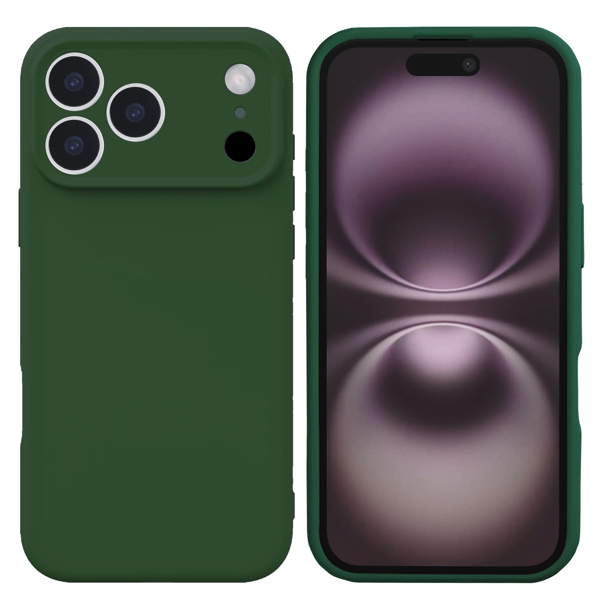 Rixus Soft TPU Phone Case For Apple iPhone 17 Pro Max Dark Green
