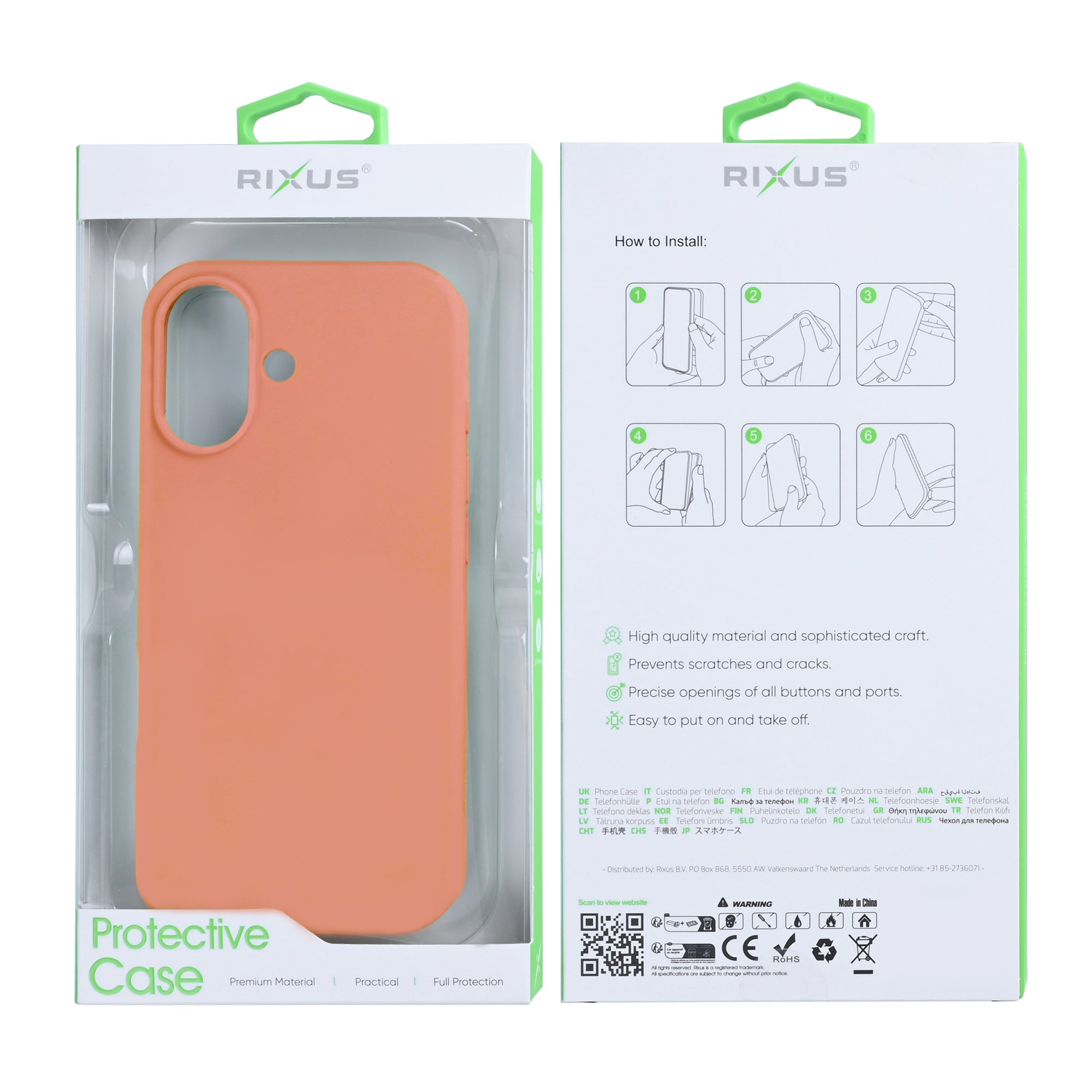 Rixus Soft TPU Phone Case With MagSafe Compatible For Apple iPhone 17 Pink