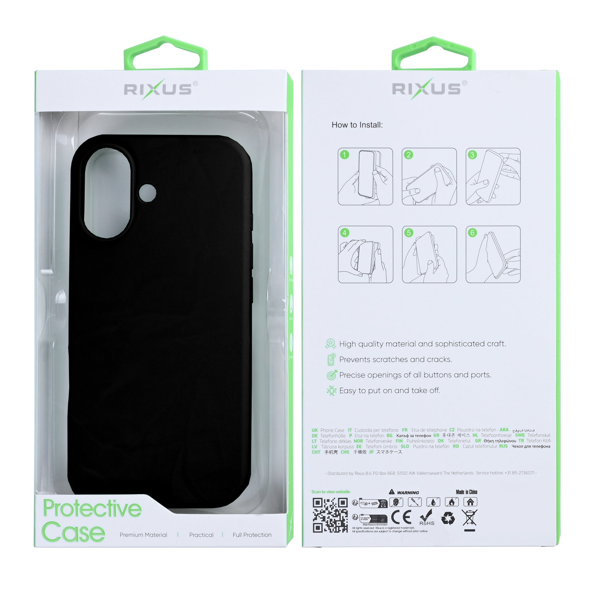 Rixus Soft TPU Phone Case With MagSafe Compatible For Apple iPhone 17 Black