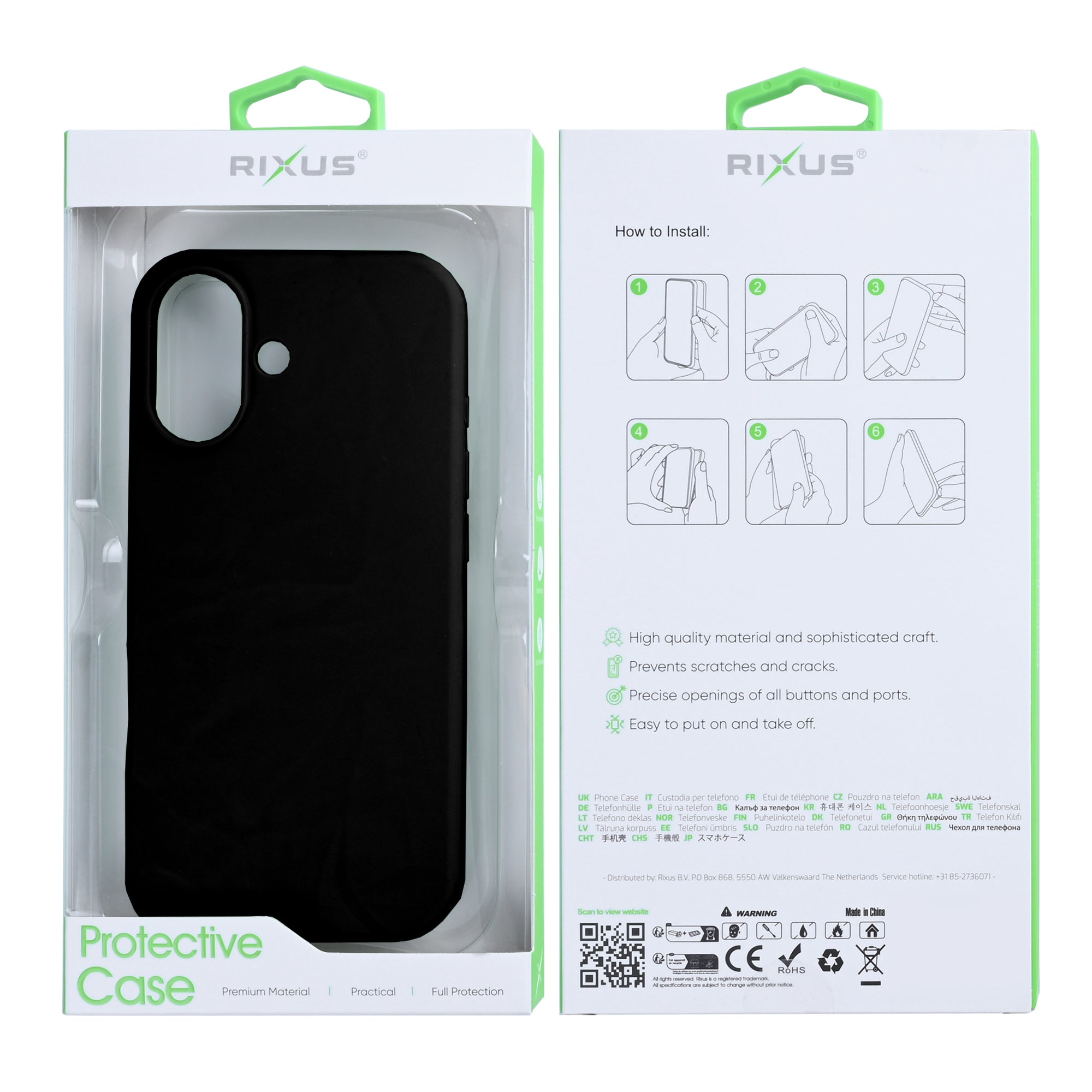 Rixus Soft TPU Phone Case With MagSafe Compatible For Apple iPhone 17 Black