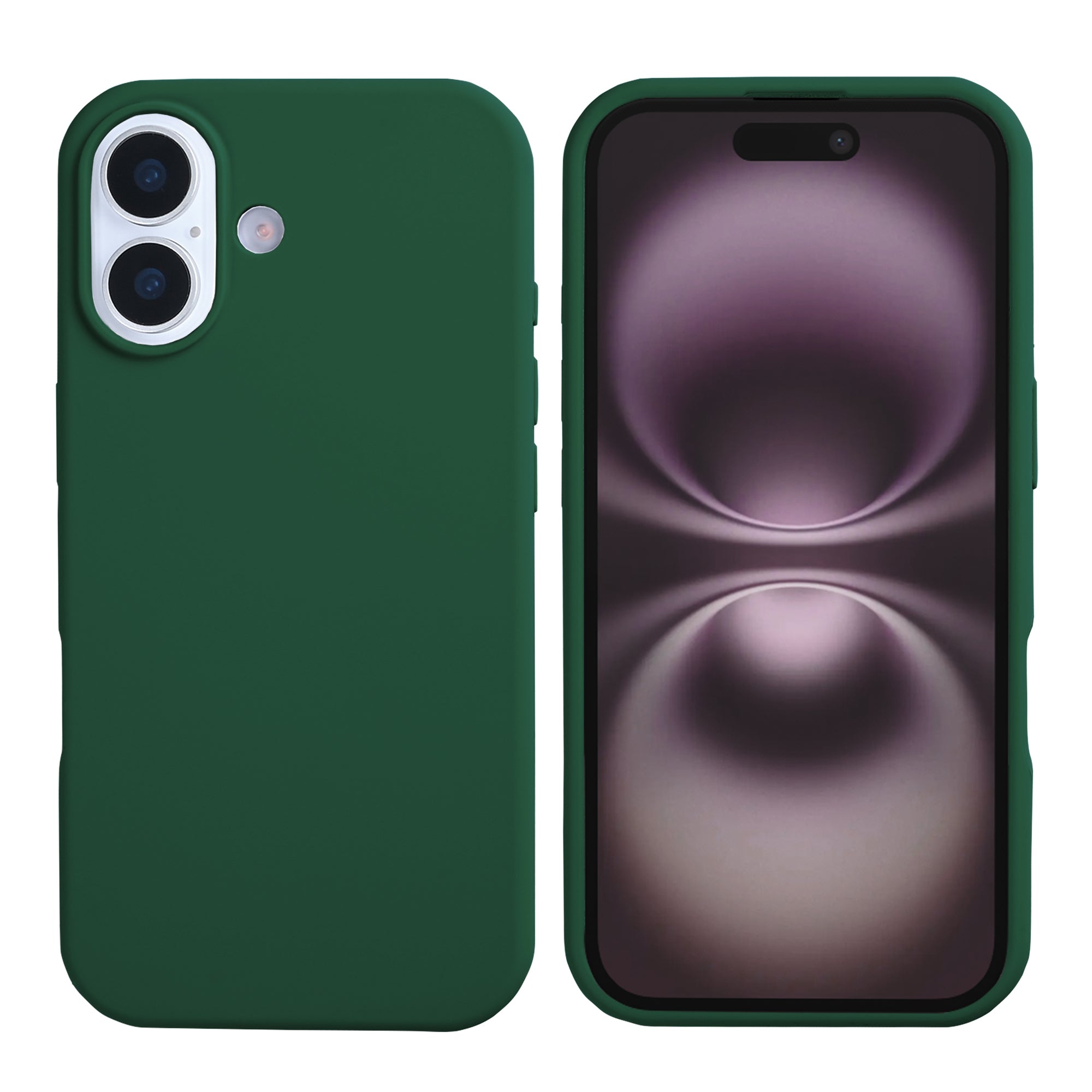 Rixus Soft TPU Phone Case With MagSafe Compatible For Apple iPhone 17 Dark Green